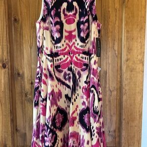 Women's Pink Patterned Sleeveless Dress
